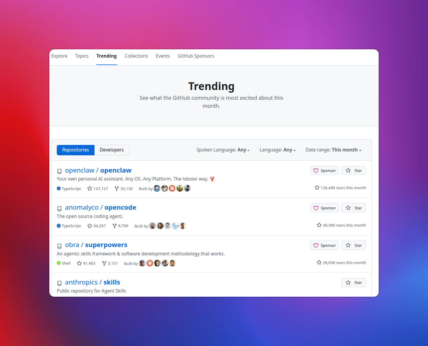 Github Trending